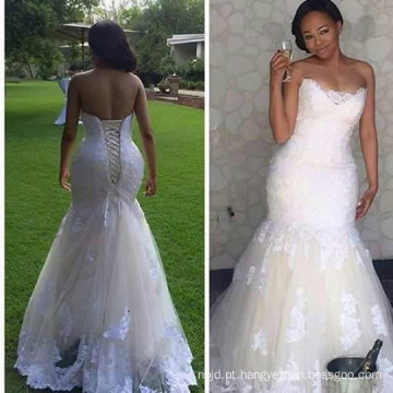 China Gorgeous White Mermaid Off Shoulder Wedding Dress 2017 Lace